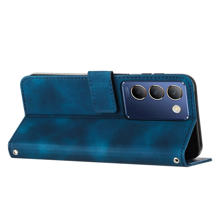 For vivo Y100 IDN Dream Triangle Leather Phone Case with Lanyard(Blue) - vivo Cases by PMC TechLife | Online Shopping South Africa | PMC TechLife | Buy Now Pay Later Mobicred