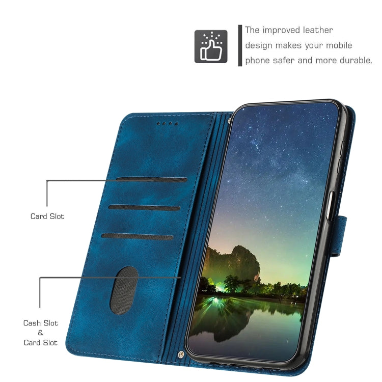 For OPPO Reno11 F Dream Triangle Leather Phone Case with Lanyard(Blue) - Reno11 F Cases by PMC TechLife | Online Shopping South Africa | PMC TechLife | Buy Now Pay Later Mobicred