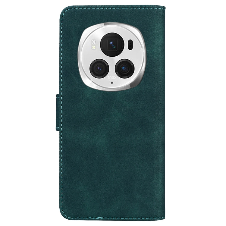 For Honor Magic6 Pro Skin Feel Pure Color Flip Leather Phone Case(Green) - Honor Cases by PMC Jewellery | Online Shopping South Africa | PMC Jewellery | Buy Now Pay Later Mobicred