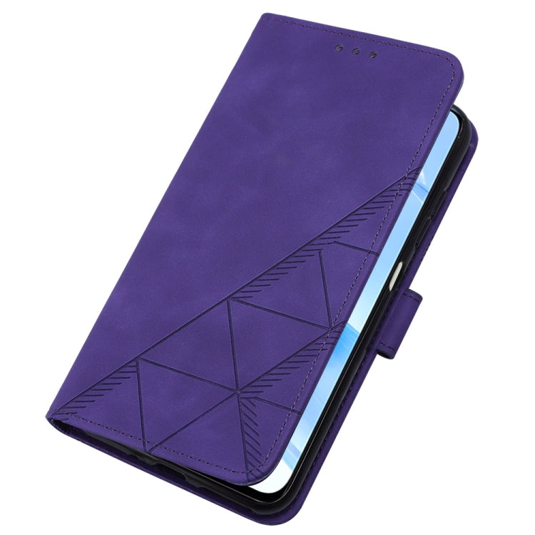 For Honor 90 Lite Crossbody 3D Embossed Flip Leather Phone Case(Purple) - Honor Cases by PMC TechLife | Online Shopping South Africa | PMC TechLife