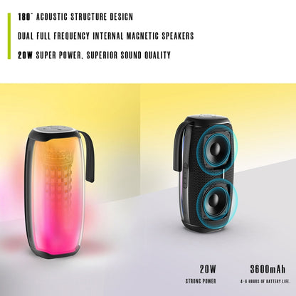 HOPESTAR P50 IPX6 Waterproof Outdoor Portable RGB Light Bluetooth Speaker(Blue) - Waterproof Speaker by HOPESTAR | Online Shopping South Africa | PMC Jewellery | Buy Now Pay Later Mobicred