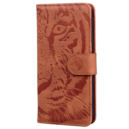 For Honor Magic6 Pro Tiger Embossing Pattern Flip Leather Phone Case(Brown) - Honor Cases by PMC Jewellery | Online Shopping South Africa | PMC Jewellery | Buy Now Pay Later Mobicred