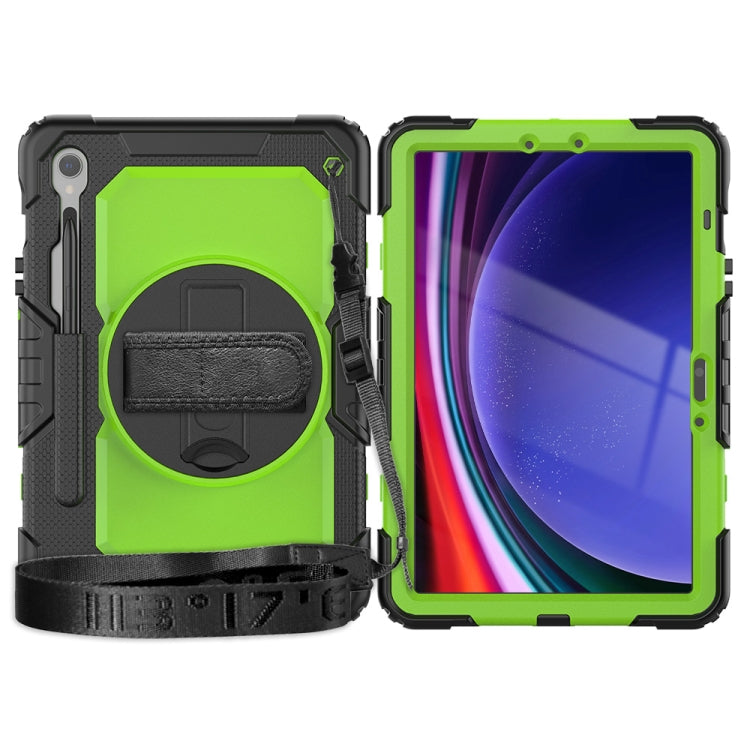 For Samsung Galaxy Tab S8 / S7 Silicone Hybrid PC Tablet Protective Case(Black+Yellow Green) - Galaxy Tab S8 Cases by PMC Jewellery | Online Shopping South Africa | PMC Jewellery | Buy Now Pay Later Mobicred