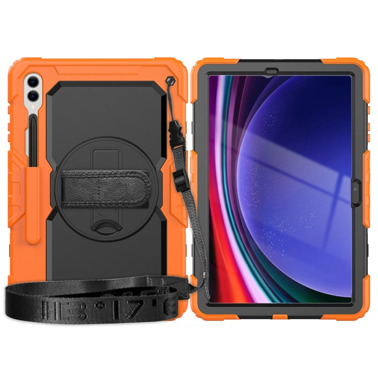 For Samsung Galaxy Tab S9+ / S8+ Silicone + PC Tablet Case(Orange+Black) - Galaxy Tab S9+ Cases by PMC Jewellery | Online Shopping South Africa | PMC Jewellery | Buy Now Pay Later Mobicred