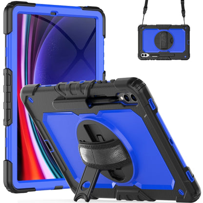 For Samsung Galaxy Tab S9+ / S8+ Silicone + PC Tablet Case(Black+Dark Blue) - Galaxy Tab S9+ Cases by PMC Jewellery | Online Shopping South Africa | PMC Jewellery | Buy Now Pay Later Mobicred