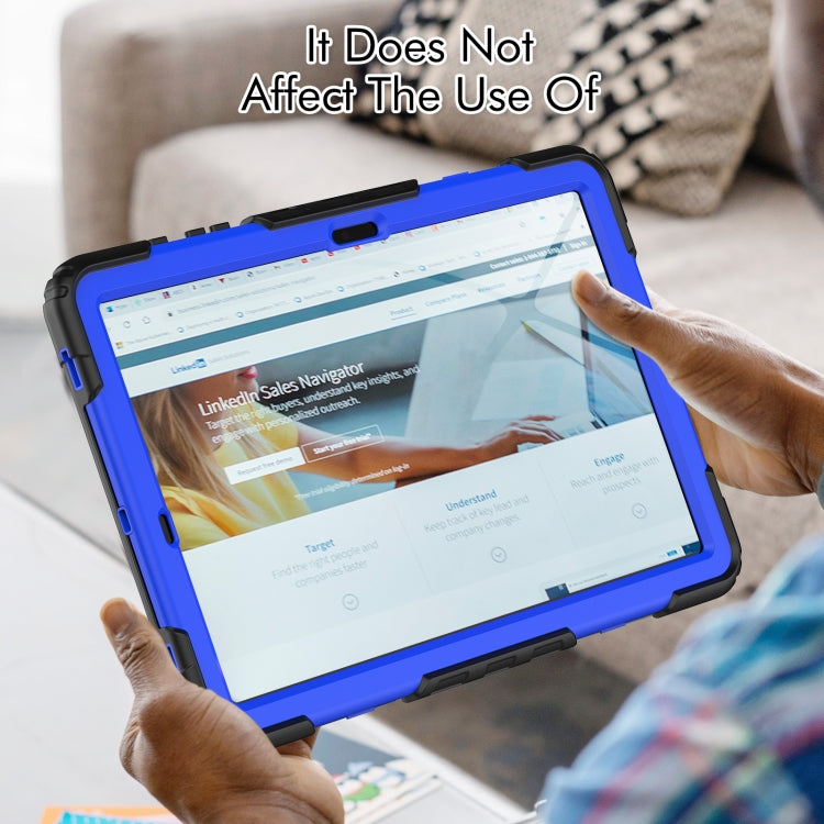 For Samsung Galaxy Tab S10+ / S9+ / S9 FE+ Silicone Hybrid PC Tablet Protective Case(Black+Dark Blue) - Galaxy Tab S9+ Cases by PMC Jewellery | Online Shopping South Africa | PMC Jewellery | Buy Now Pay Later Mobicred