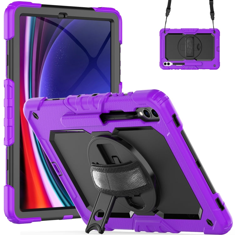 For Samsung Galaxy Tab S9+ / S8+ Silicone + PC Tablet Case(Purple+Black) - Galaxy Tab S9+ Cases by PMC Jewellery | Online Shopping South Africa | PMC Jewellery | Buy Now Pay Later Mobicred