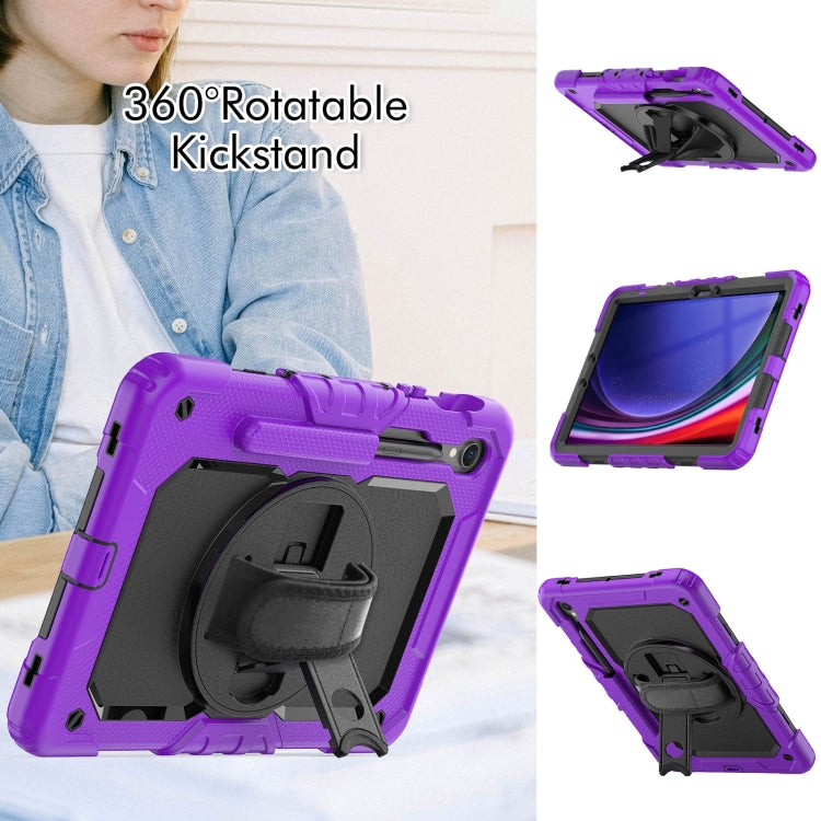 For Samsung Galaxy Tab S9 / S9 FE Silicone + PC Tablet Case(Purple+Black) - Galaxy Tab S9 Cases by PMC Jewellery | Online Shopping South Africa | PMC Jewellery | Buy Now Pay Later Mobicred