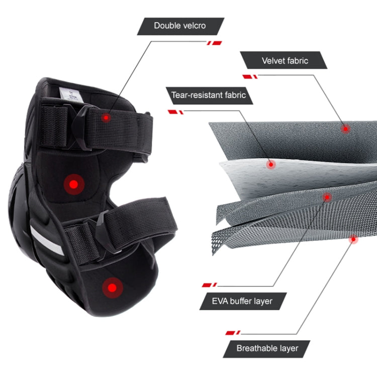 Motolsg MT03 Motorcycle Bicycle Riding Protective Gear 2 in 1 Knee Pads - Protective Gear by MOTOLSG | Online Shopping South Africa | PMC Jewellery | Buy Now Pay Later Mobicred