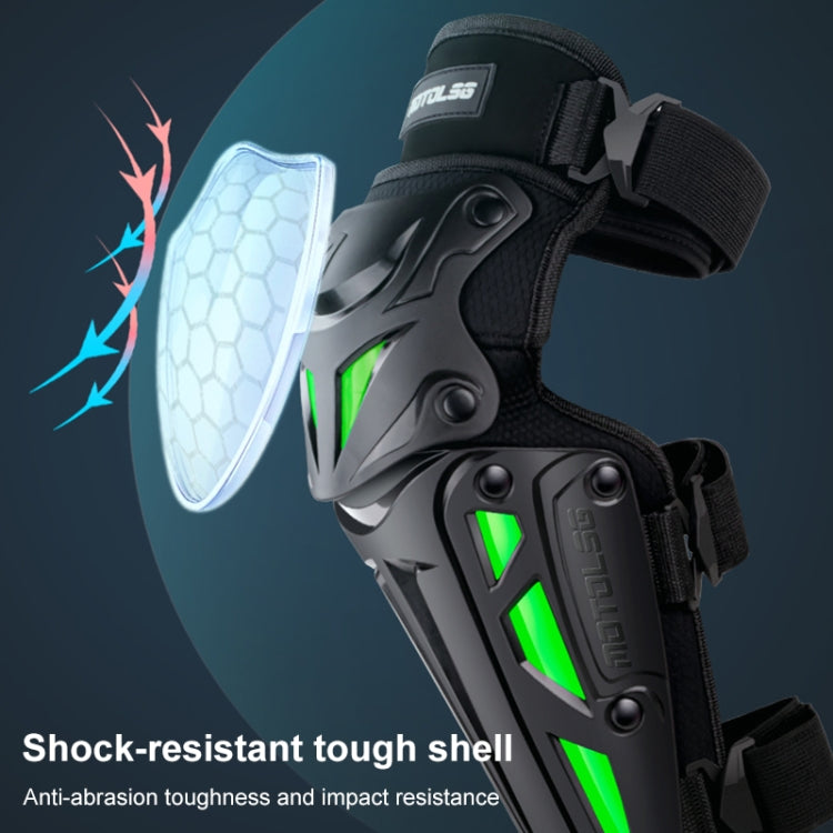 Motolsg MT-05 Motorcycle Bicycle Riding Protective Gear 2 in 1 Knee Pads(Green) - Protective Gear by MOTOLSG | Online Shopping South Africa | PMC Jewellery | Buy Now Pay Later Mobicred