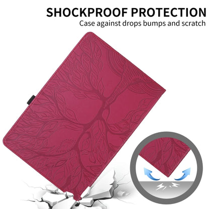 For iPad Pro 13 2024 Tree Life Embossed Rotation Leather Smart Tablet Case(Red) - iPad Pro 13 2024 Cases by PMC Jewellery | Online Shopping South Africa | PMC Jewellery | Buy Now Pay Later Mobicred