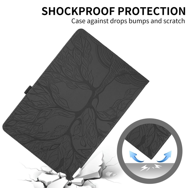 For iPad Pro 13 2024 Tree Life Embossed Rotation Leather Smart Tablet Case(Black) - free shipping - PMC TechLife - Order now!