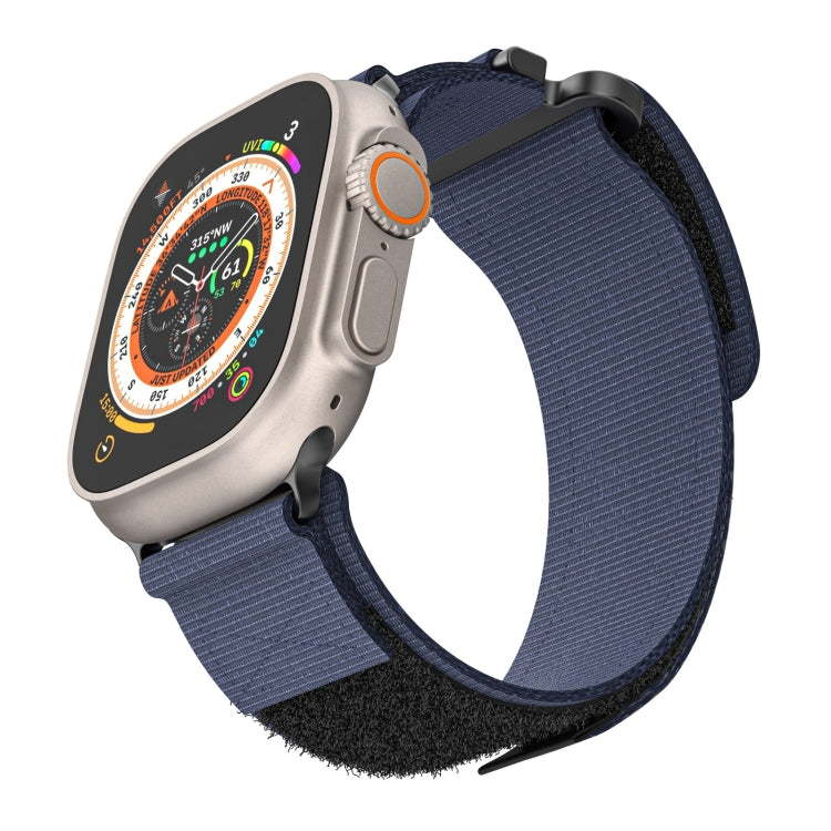 For Apple Watch Ultra 49mm AW Nylon Two-Section Watch Band(Blue) - Watch Bands by PMC Jewellery | Online Shopping South Africa | PMC Jewellery | Buy Now Pay Later Mobicred