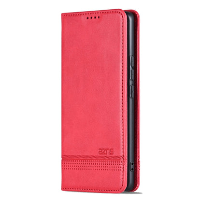 For OPPO Reno11 China AZNS Magnetic Calf Texture Flip Leather Phone Case(Red) - Reno11 Cases by AZNS | Online Shopping South Africa | PMC Jewellery | Buy Now Pay Later Mobicred