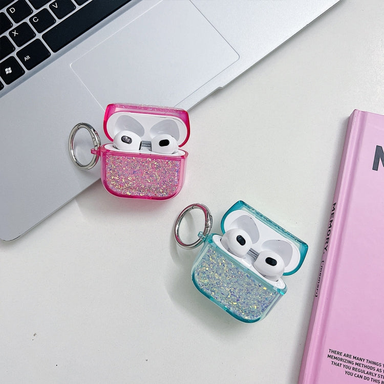 For AirPods Pro Flash Diamond Epoxy Bluetooth Earphone Protective Case(Green) - For AirPods Pro by PMC Jewellery | Online Shopping South Africa | PMC Jewellery | Buy Now Pay Later Mobicred