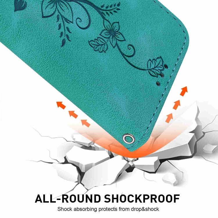 For Honor 90 Lite Lily Embossed Leather Phone Case(Green) - Honor Cases by PMC Jewellery | Online Shopping South Africa | PMC Jewellery | Buy Now Pay Later Mobicred