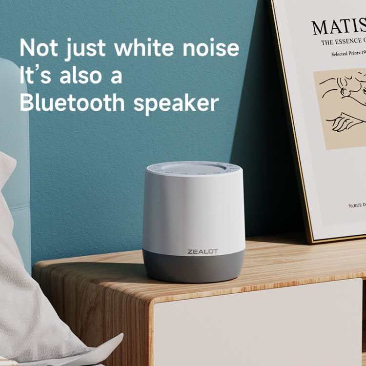 Zealot Z6 3 in 1 White Noise Sleep Aid Bluetooth Speaker with Night Light Function(White) - free shipping - PMC Jewellery - Order now!