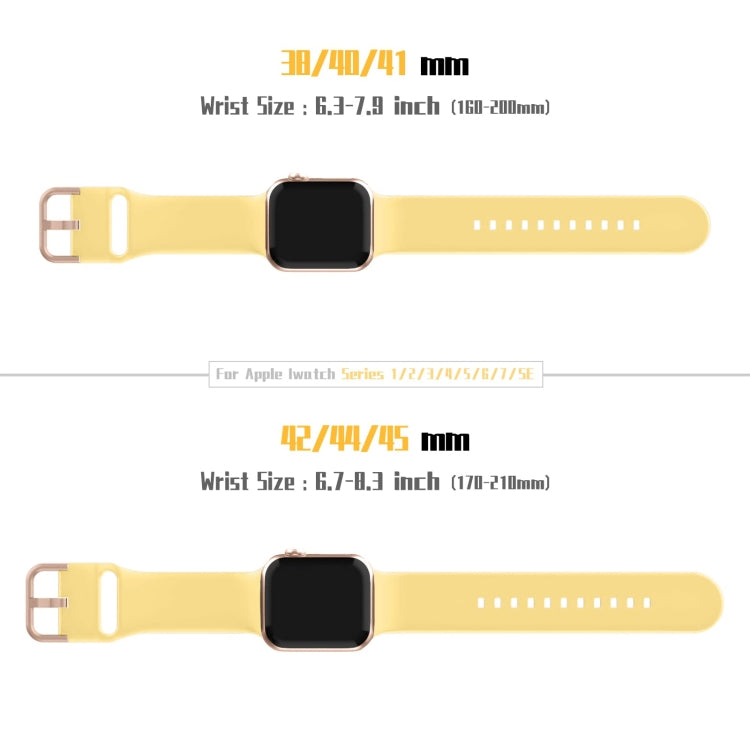 For Apple Watch SE 40mm Pin Buckle Silicone Watch Band(Yellow) - free shipping - PMC TechLife - Order now!
