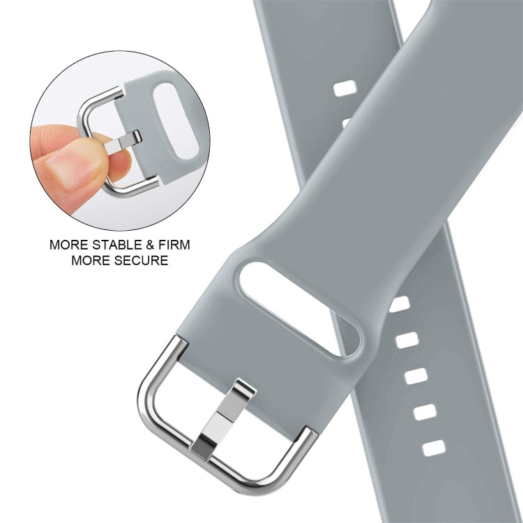 For Apple Watch SE 40mm Pin Buckle Silicone Watch Band(Light Grey) - free shipping - PMC TechLife - Order now!