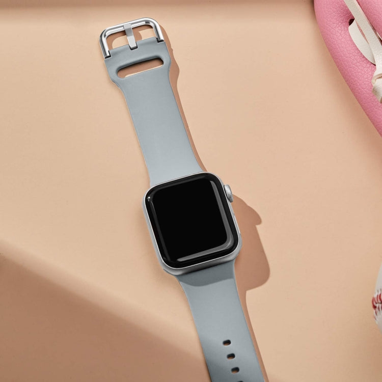 For Apple Watch Series 5 40mm Pin Buckle Silicone Watch Band(Light Grey) - free shipping - PMC TechLife - Order now!