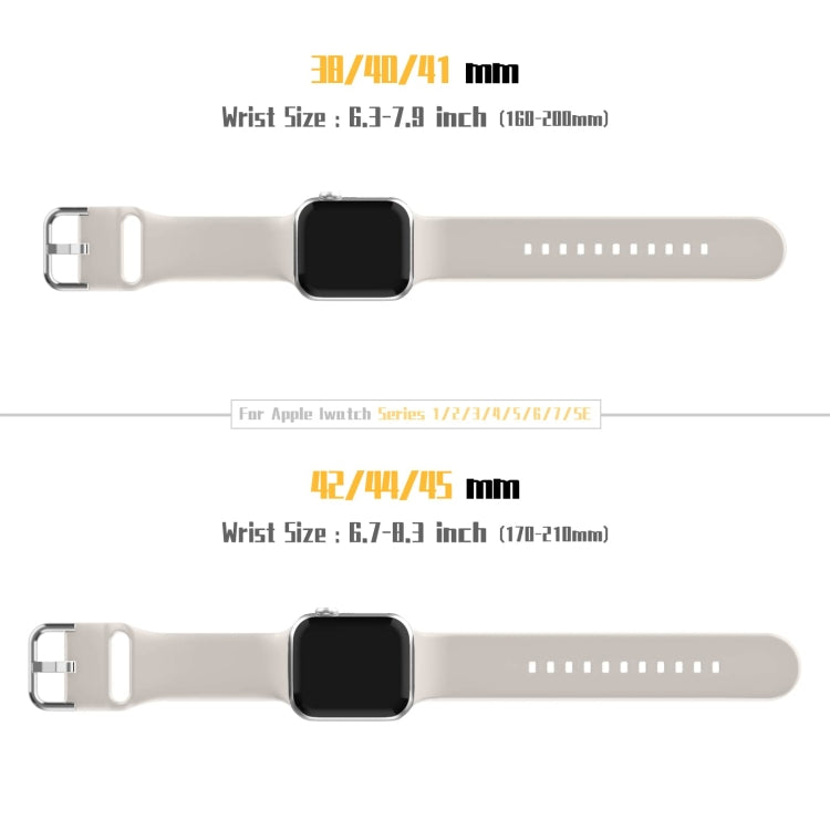 For Apple Watch 38mm Pin Buckle Silicone Watch Band(Starlight) - free shipping - PMC TechLife - Order now!