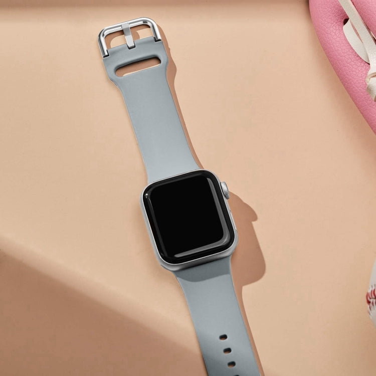 For Apple Watch Series 10 42mm Pin Buckle Silicone Watch Band(Light Grey) - free shipping - PMC TechLife - Order now!