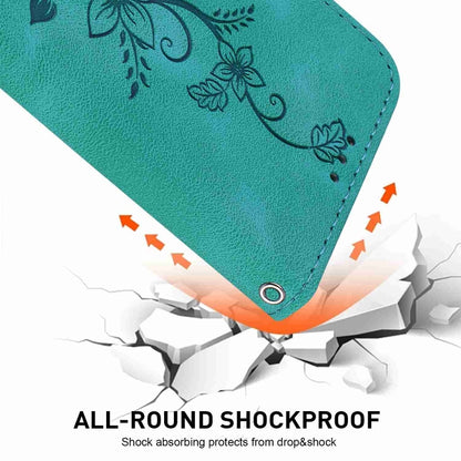 For Motorola Edge 2024 Lily Embossed Leather Phone Case(Green) - Motorola Cases by PMC Jewellery | Online Shopping South Africa | PMC Jewellery | Buy Now Pay Later Mobicred