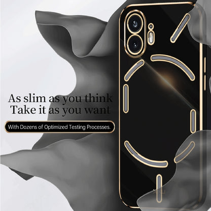 For Nothing Phone 2 XINLI Straight Edge 6D Electroplate TPU Phone Case(Hawthorn Red) - More Brand by XINLI | Online Shopping South Africa | PMC Jewellery | Buy Now Pay Later Mobicred