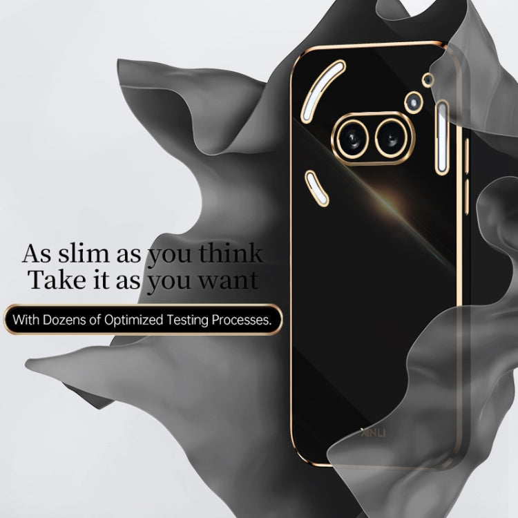 For Nothing Phone 2A XINLI Straight Edge 6D Electroplate TPU Phone Case(Black) - free shipping - PMC TechLife - Order now!