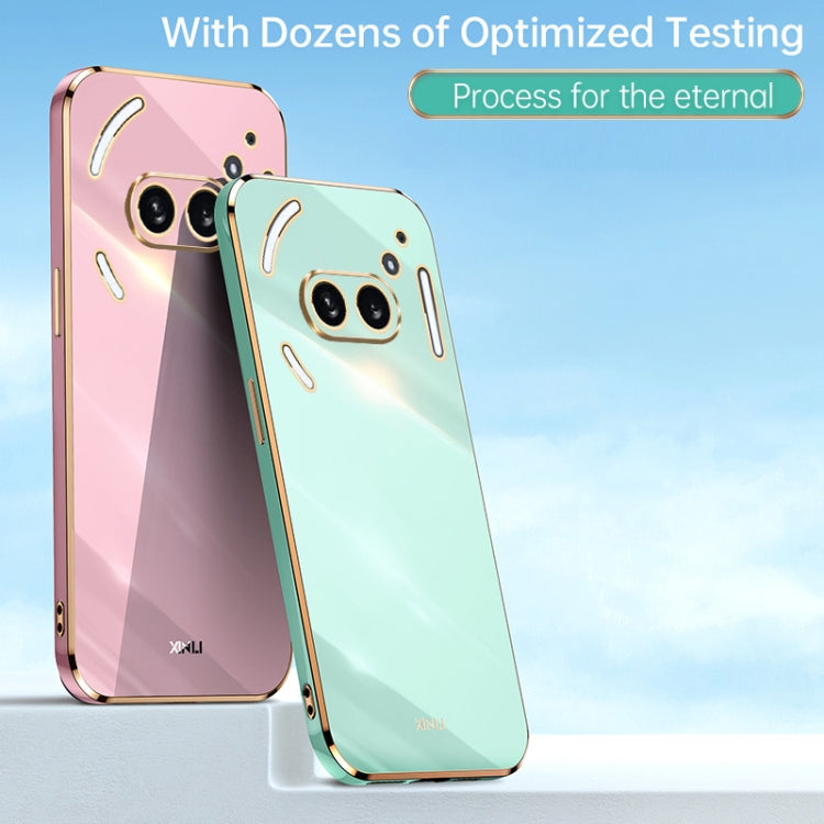 For Nothing Phone 2A XINLI Straight Edge 6D Electroplate TPU Phone Case(Celestial Blue) - Nothing Cases by XINLI | Online Shopping South Africa | PMC Jewellery | Buy Now Pay Later Mobicred