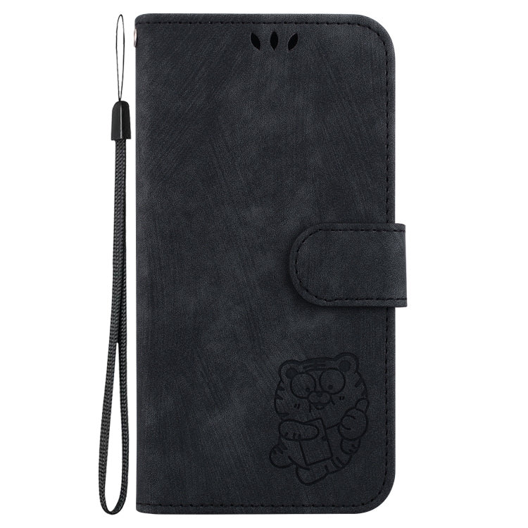 For iPhone SE 2024 Little Tiger Embossed Leather Phone Case(Black) - More iPhone Cases by PMC Jewellery | Online Shopping South Africa | PMC Jewellery | Buy Now Pay Later Mobicred