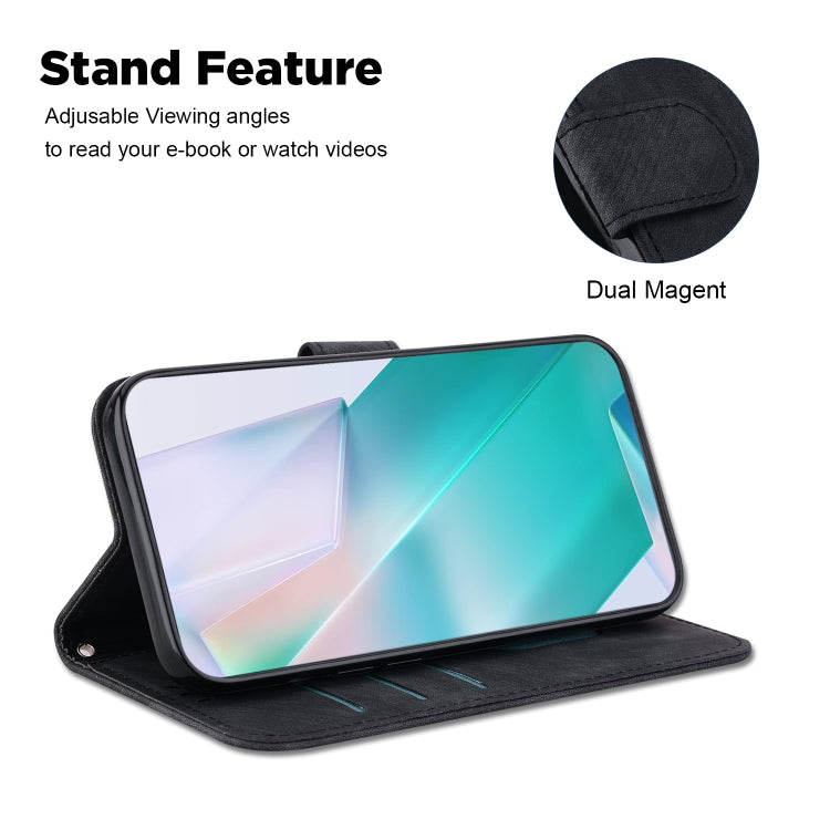 For iPhone 16e Little Tiger Embossed Leather Phone Case(Black) - free shipping - PMC TechLife - Order now!