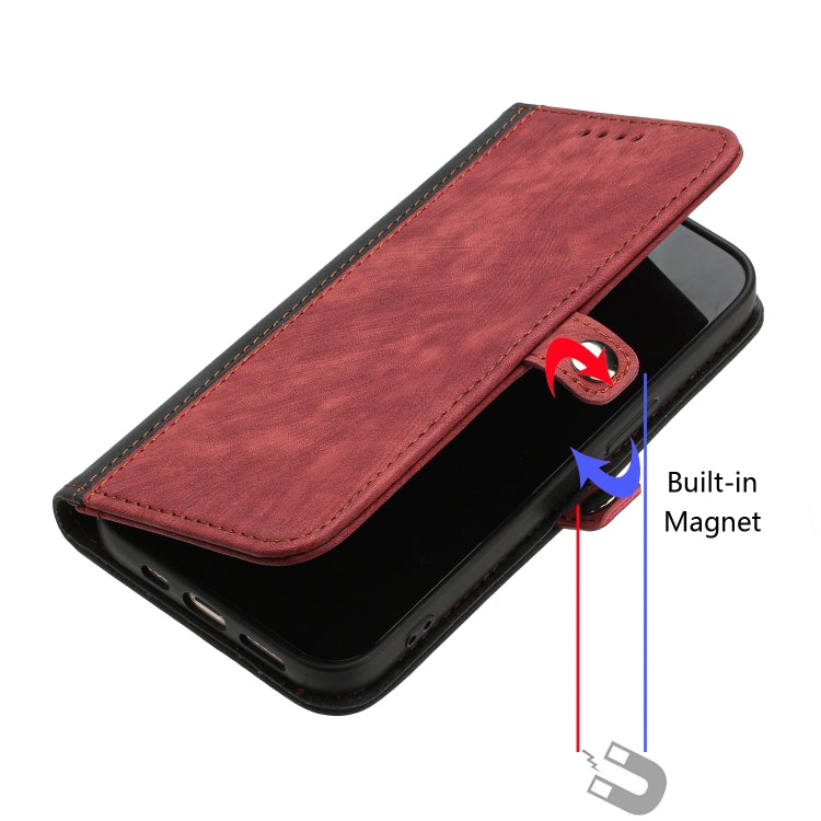 For iPhone SE 2024 Side Buckle Double Fold Hand Strap Leather Phone Case(Red) - More iPhone Cases by PMC Jewellery | Online Shopping South Africa | PMC Jewellery | Buy Now Pay Later Mobicred