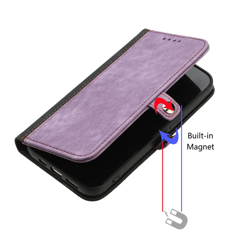 For iPhone SE 2024 Side Buckle Double Fold Hand Strap Leather Phone Case(Purple) - More iPhone Cases by PMC Jewellery | Online Shopping South Africa | PMC Jewellery | Buy Now Pay Later Mobicred