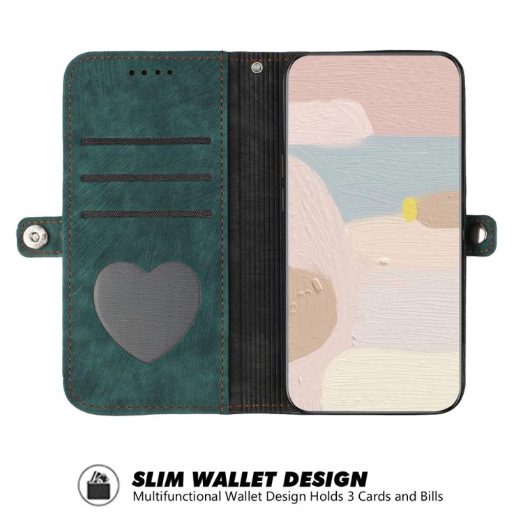 For iPhone 17 Side Buckle Double Fold Hand Strap Leather Phone Case(Dark Green) - free shipping - PMc TechLife - Order now!
