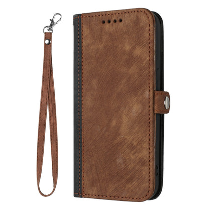 For Huawei Pura 70 Side Buckle Double Fold Hand Strap Leather Phone Case(Brown) - Huawei Cases by PMC Jewellery | Online Shopping South Africa | PMC Jewellery | Buy Now Pay Later Mobicred