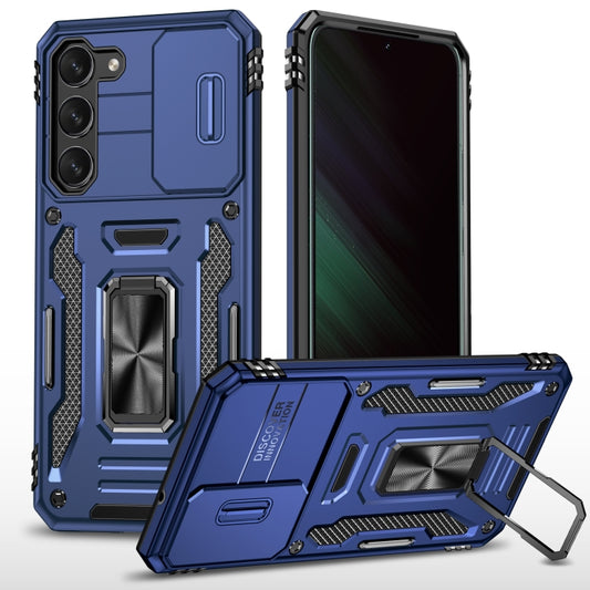 For Samsung Galaxy S24+ 5G Armor PC + TPU Camera Shield Phone Case(Navy Blue) - Galaxy S24+ 5G Cases by PMC Jewellery | Online Shopping South Africa | PMC Jewellery