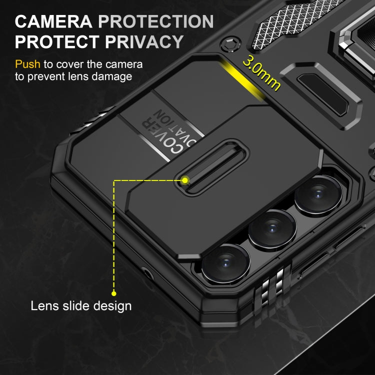 For Samsung Galaxy S24+ 5G Armor PC + TPU Camera Shield Phone Case(Black) - free shipping - PMC TechLife - Order now!