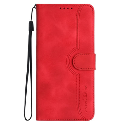 For iPhone SE 2024 Heart Pattern Skin Feel Leather Phone Case(Red) - More iPhone Cases by PMC Jewellery | Online Shopping South Africa | PMC Jewellery | Buy Now Pay Later Mobicred