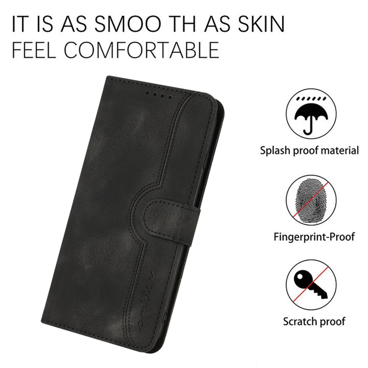 For iPhone SE 2024 Heart Pattern Skin Feel Leather Phone Case(Black) - More iPhone Cases by PMC Jewellery | Online Shopping South Africa | PMC Jewellery | Buy Now Pay Later Mobicred