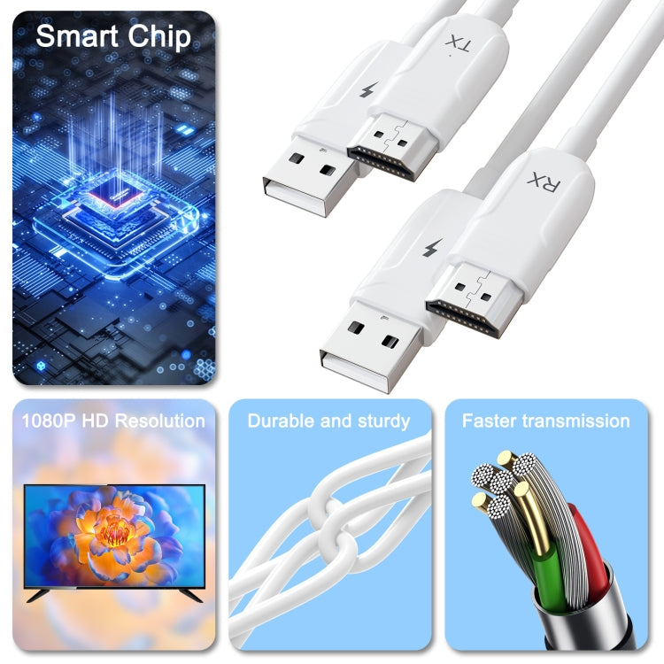 THT-020-08 4 in 1 HDMI Transmitter Wireless Screen Sharer Set(White) - Wireless Display Dongle by PMC Jewellery | Online Shopping South Africa | PMC Jewellery | Buy Now Pay Later Mobicred