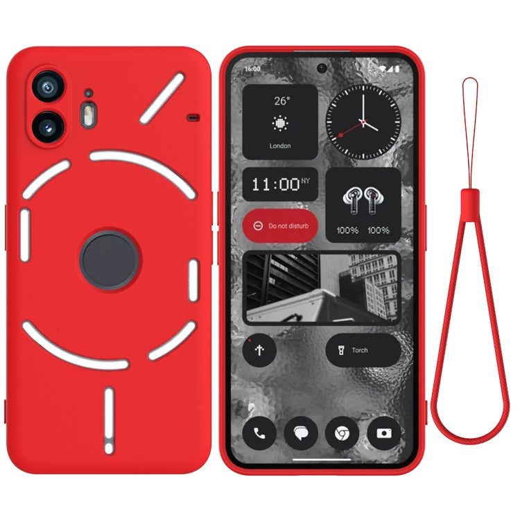 For Nothing Phone 2 Pure Color Liquid Silicone Shockproof Phone Case(Red) - More Brand by PMC TechLife | Online Shopping South Africa | PMC TechLife