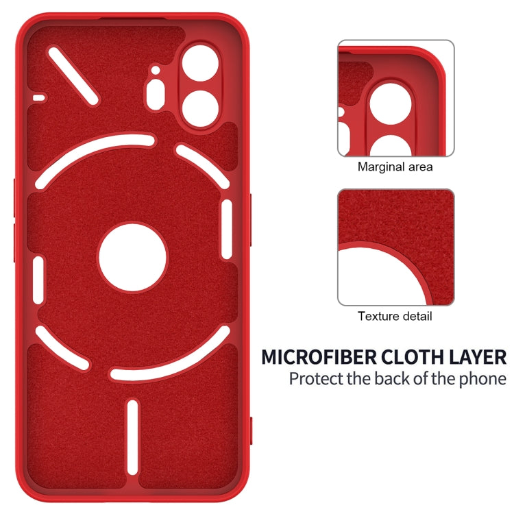 For Nothing Phone 2 Pure Color Liquid Silicone Shockproof Phone Case(Red) - More Brand by PMC TechLife | Online Shopping South Africa | PMC TechLife