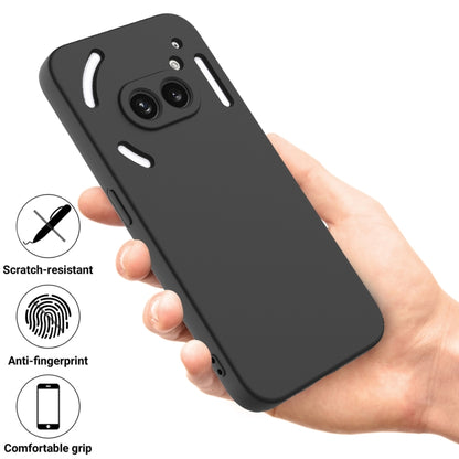 For Nothing Phone 2a Pure Color Liquid Silicone Shockproof Phone Case(Black) - More Brand by PMC Jewellery | Online Shopping South Africa | PMC Jewellery