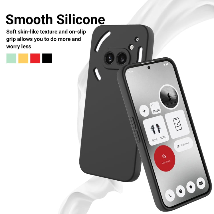 For Nothing Phone 2a Pure Color Liquid Silicone Shockproof Phone Case(Black) - More Brand by PMC TechLife | Online Shopping South Africa | PMC TechLife | Buy Now Pay Later Mobicred