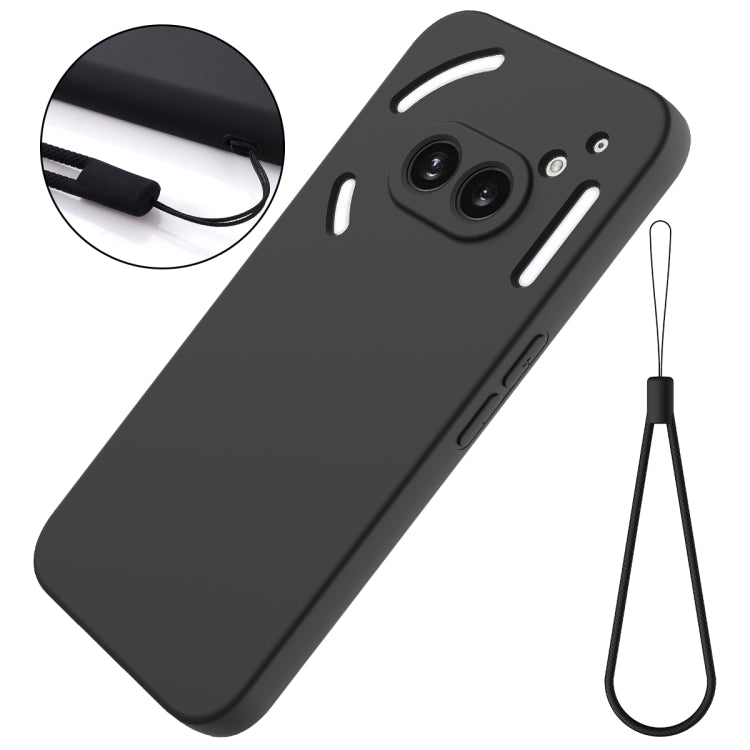 For Nothing Phone 2a Pure Color Liquid Silicone Shockproof Phone Case(Black) - More Brand by PMC TechLife | Online Shopping South Africa | PMC TechLife | Buy Now Pay Later Mobicred
