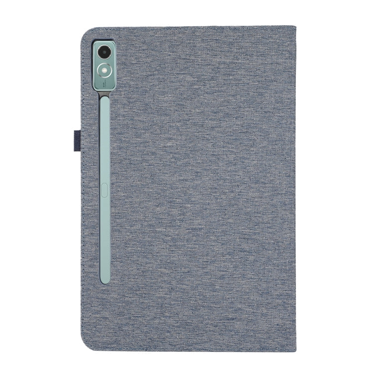 For Lenovo Tab P12 Horizontal Flip TPU + Fabric PU Leather Tablet Case(Dark Blue) - Lenovo by PMC TechLife | Online Shopping South Africa | PMC TechLife | Buy Now Pay Later Mobicred