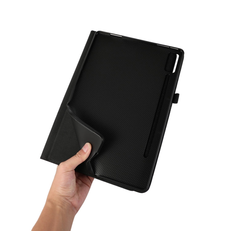 For Lenovo Tab P12 Horizontal Flip TPU + Fabric PU Leather Tablet Case(Rose Red) - Lenovo by PMC TechLife | Online Shopping South Africa | PMC TechLife | Buy Now Pay Later Mobicred
