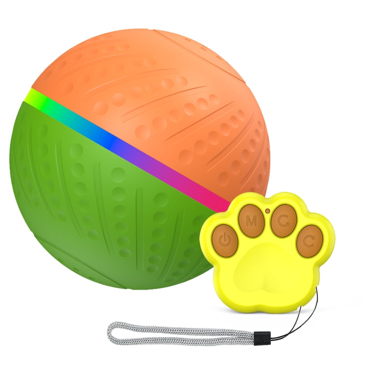 O3 8.5cm Intelligent Remote Control Pet Toy Dog Training Luminous Ball with Radar Trigger(Green+Orange) - Rubber Silicone Toys by PMC Jewellery | Online Shopping South Africa | PMC Jewellery | Buy Now Pay Later Mobicred