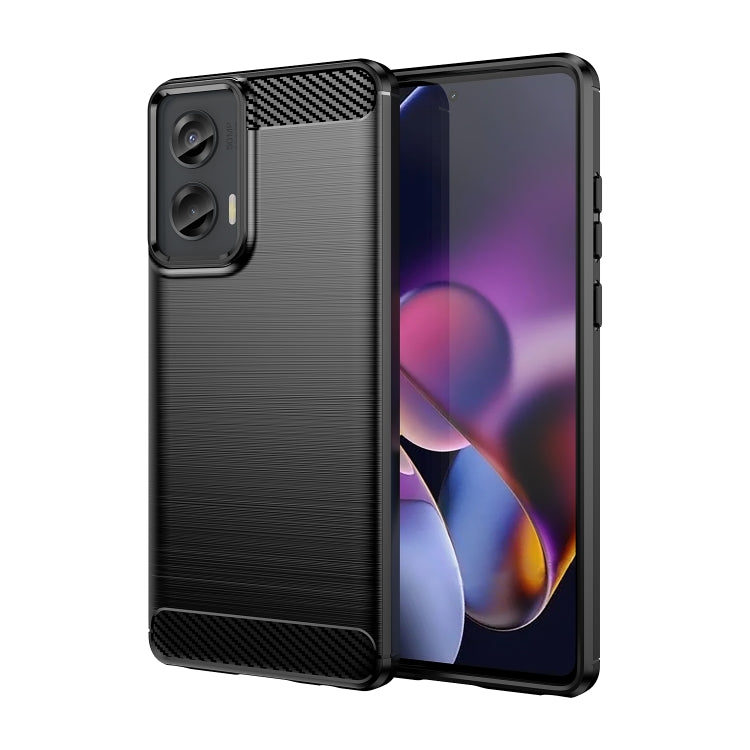 For Motorola Moto G Stylus 5G 2024 Brushed Texture Carbon Fiber TPU Phone Case(Black) - Motorola Cases by PMC Jewellery | Online Shopping South Africa | PMC Jewellery | Buy Now Pay Later Mobicred